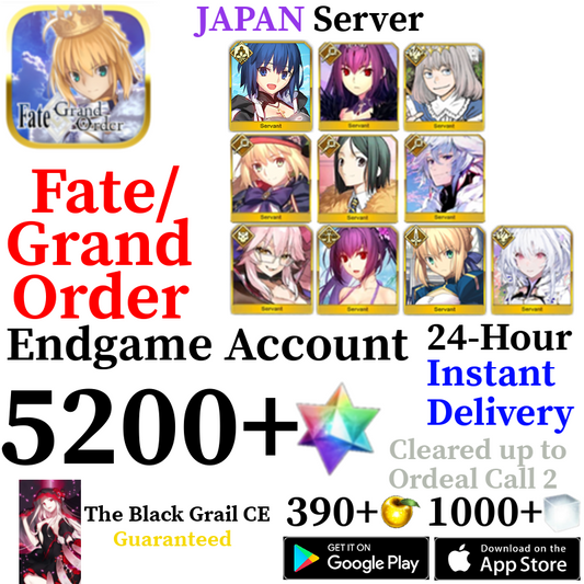 [JP] [INSTANT] Castoria + Oberon + Vitch + Skadi Summer + Ciel + 5200+ SQ | Fate Grand Order FGO Account