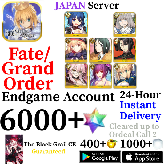 [JP] [INSTANT] Castoria + Oberon + Vitch + Skadi Summer + Ciel + 6000+ SQ | Fate Grand Order FGO Account