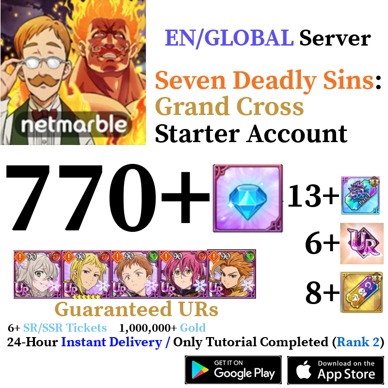 [GLOBAL] [INSTANT] 800+ Diamonds Seven Deadly Sins 7DS Grand Cross Sta ...