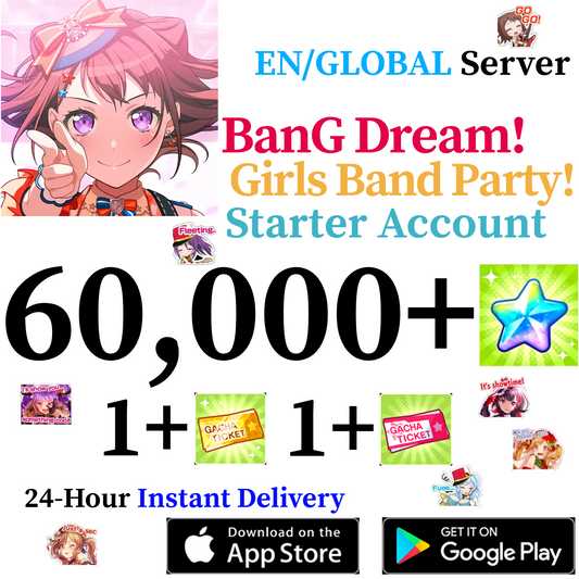 [GLOBAL/EN] [INSTANT] 60000+ Stars BanG Dream Girls Band Party Bandori Starter Reroll Account