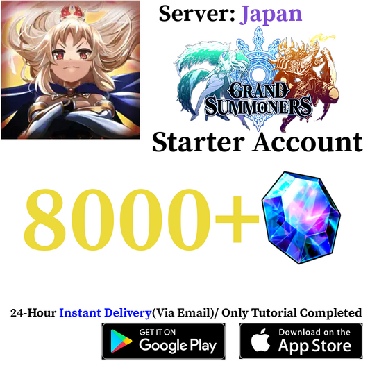 [JP] [INSTANT] 8000+ Crystals Grand Summoners Starter Reroll Fresh Account