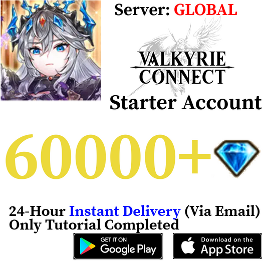 [GLOBAL] [INSTANT] 60000+ Gems Valkyrie Connect Starter Reroll Fresh Account