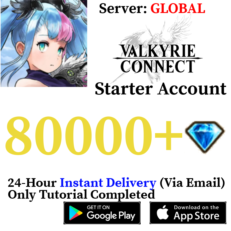 [GLOBAL] [INSTANT] 80000+ Gems Valkyrie Connect Starter Reroll Fresh Account