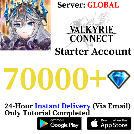 [GLOBAL] [INSTANT] 70000+ Gems Valkyrie Connect Starter Reroll Fresh Account