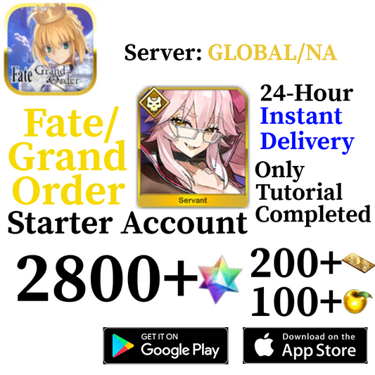 [ENGLISH/GLOBAL/NA][INSTANT] Koyanskaya of Light Vitch + 2800+ SQ Fate Grand Order FGO Lv. 1 Starter Reroll Account