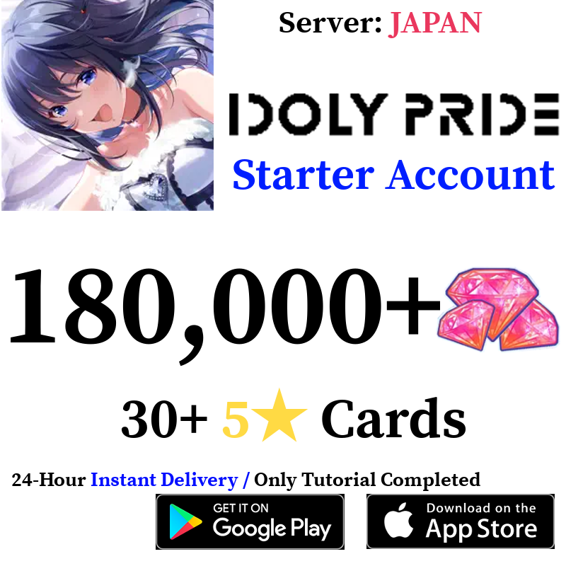 [JP] [INSTANT] 180000+ Gems, 30+ 5⭐ | Idoly Pride Starter Reroll Account