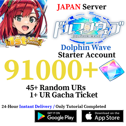 [JP] 40000-91000+ Gems, 50+ UR | Dolphin Wave Reroll Starter Account