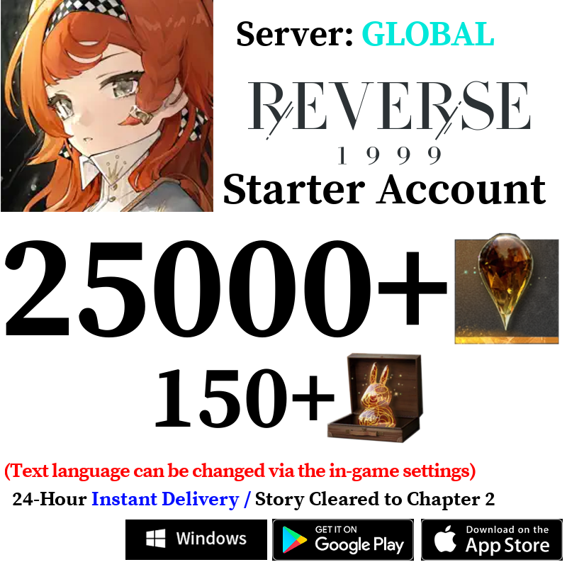 [GLOBAL] [INSTANT] 25000+ Gems | Reverse: 1999 Reroll Account