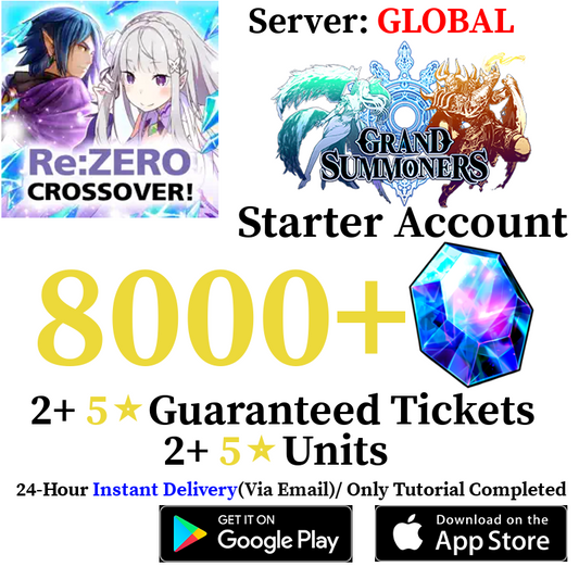 [GLOBAL] 8000+ Crystals Grand Summoners Starter Reroll Fresh Account