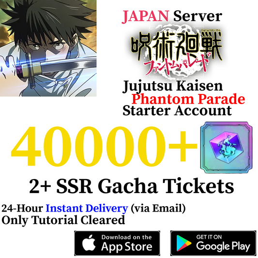 [JP] [INSTANT] (BUY 2 GET 3) 40000+ Gems | Jujutsu Kaisen Phantom Parade Starter Account