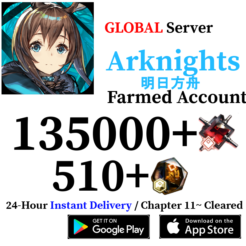 [GLOBAL] [INSTANT] 135000+ Orundum, 510+ Originite Prime | Arknights Farmed Reroll Account