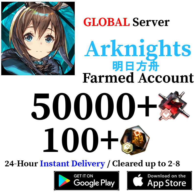 [GLOBAL] [INSTANT] 50000+ Orundum, 100+ Originite Prime | Arknights Farmed Reroll Account