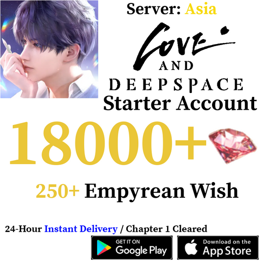 [Global - Asia Server] 18000+ Diamonds | Love and Deepspace Reroll Account