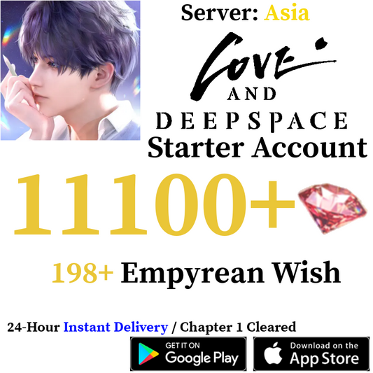 [Global - Asia Server] 11100+ Diamonds | Love and Deepspace Reroll Account