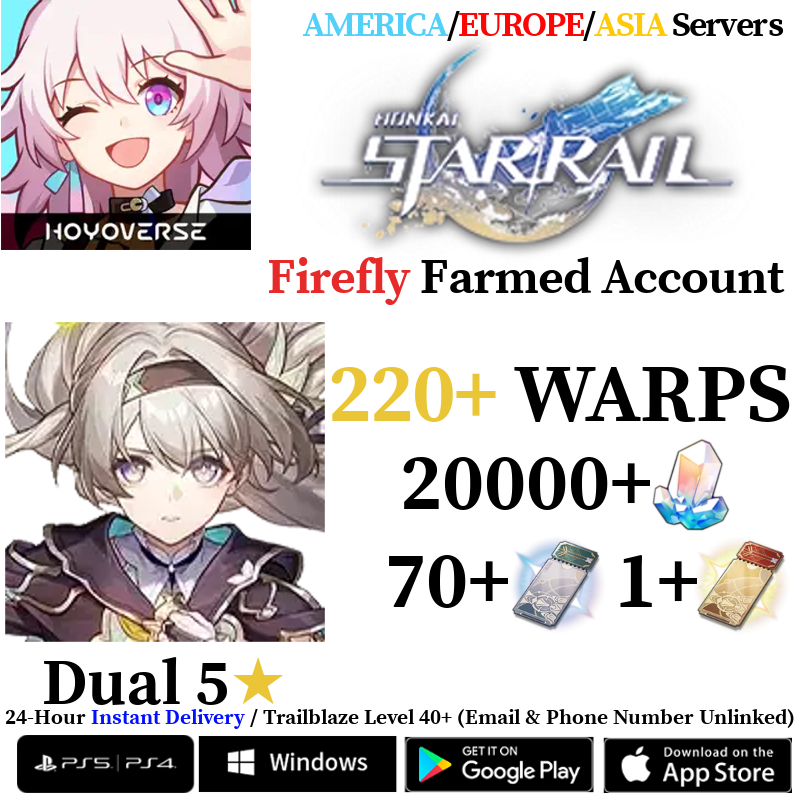 [AMERICA/EUROPE/ASIA] [INSTANT] Firefly Honkai: Star Rail Jade Passes Farmed Account