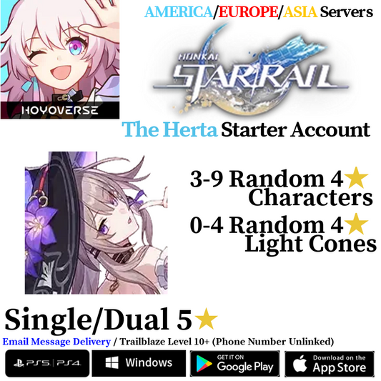 [AMERICA/EUROPE/ASIA] The Herta Honkai: Star Rail Starter Fresh Account