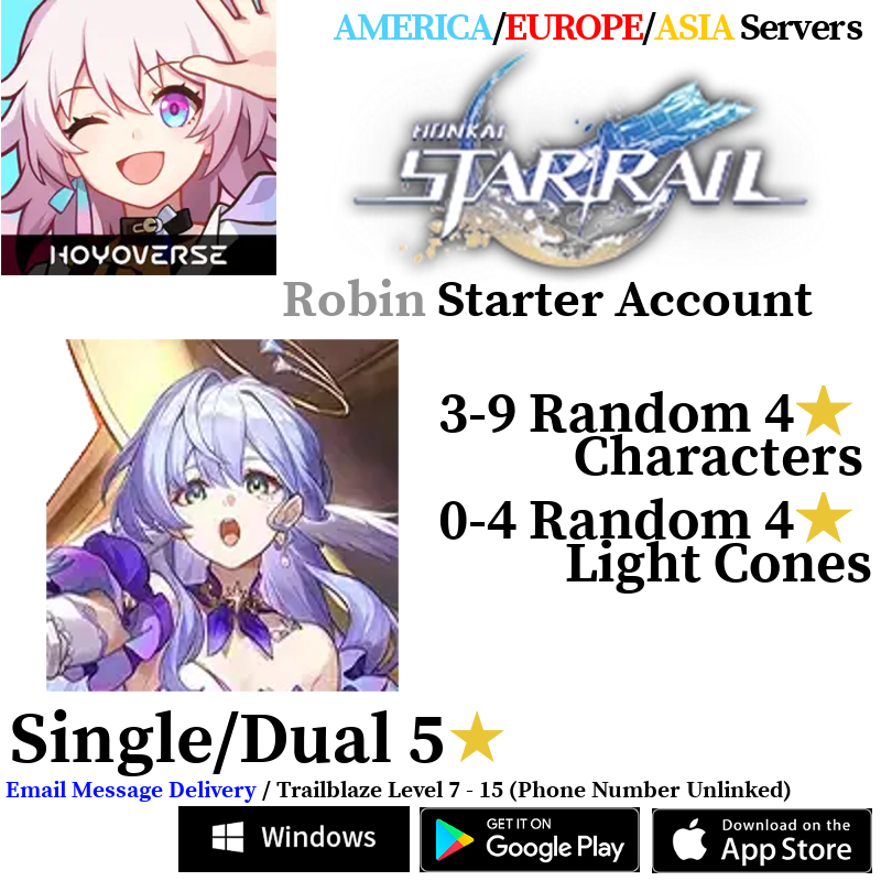 [AMERICA/EUROPE/ASIA] Robin Honkai: Star Rail Starter Fresh Account