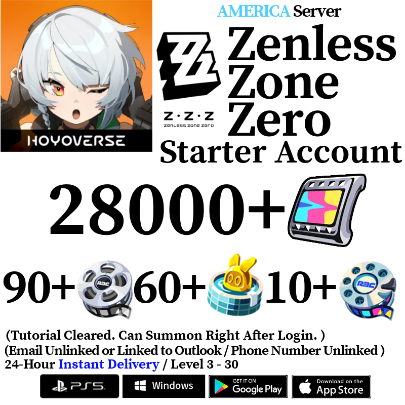 [AMERICA] [INSTANT] 28000+ Polychrome, 100+ Master Tape Zenless Zone Zero Starter Reroll Account