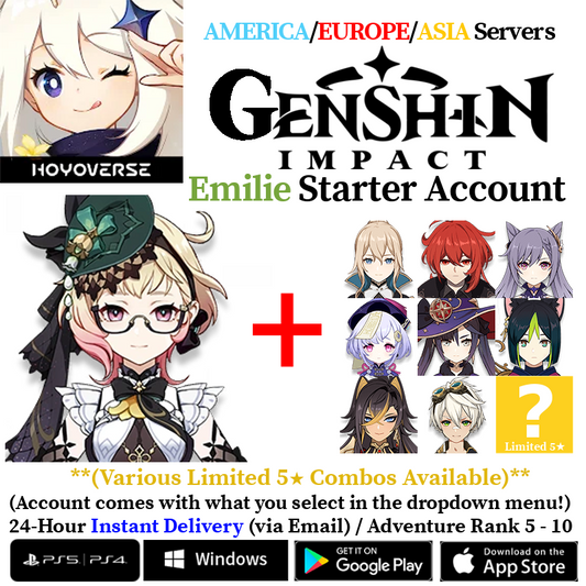 [AMERICA/EUROPE/ASIA] [INSTANT] Emilie Genshin Impact Fresh Starter Account AR10