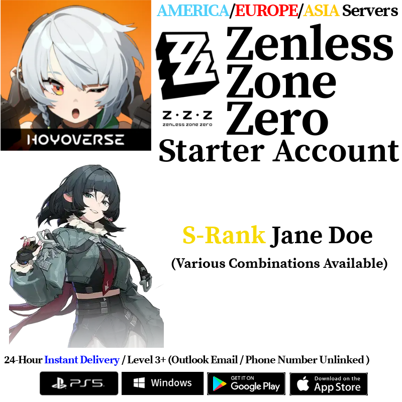 [AMERICA/EUROPE/ASIA] [INSTANT] Jane Doe Zenless Zone Zero Starter Account