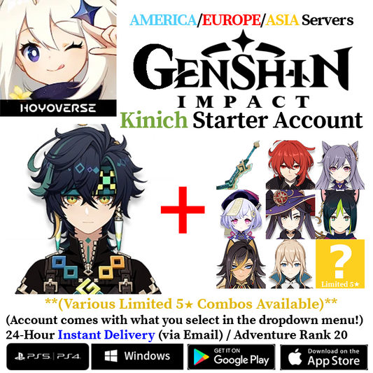 [AMERICA/EUROPE/ASIA] [INSTANT] Kinich Genshin Impact Fresh Starter Account AR20