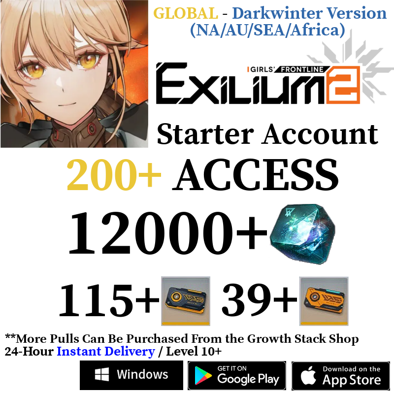 [Darkwinter - AMERICA + Other Regions] [INSTANT] 12000+ Collapse Piece | GFL2 GIRLS' FRONTLINE 2: EXILIUM Starter Reroll Account