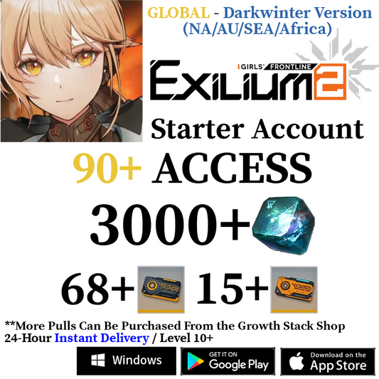 [GLOBAL - Darkwinter] [INSTANT] 3000+ Collapse Piece | GFL2 GIRLS' FRONTLINE 2: EXILIUM Starter Reroll Account