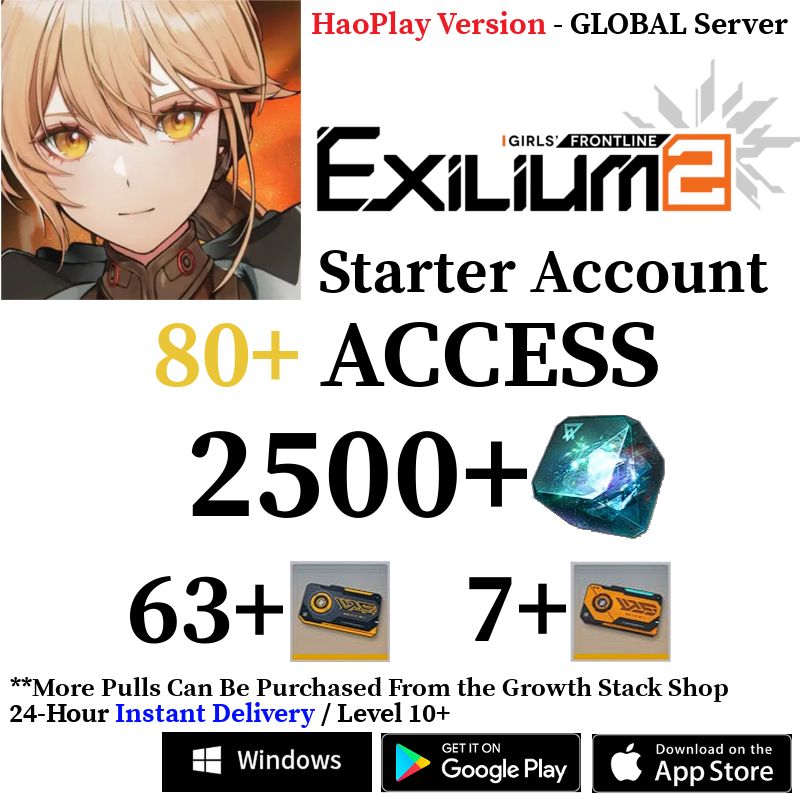 [HaoPlay - GLOBAL Server] [INSTANT] 2500+ Collapse Piece | GFL2 GIRLS' FRONTLINE 2: EXILIUM Starter Reroll Account