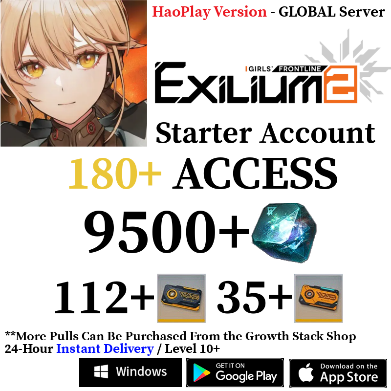 [HaoPlay - GLOBAL Server] [INSTANT] 9500+ Collapse Piece | GFL2 GIRLS' FRONTLINE 2: EXILIUM Starter Reroll Account