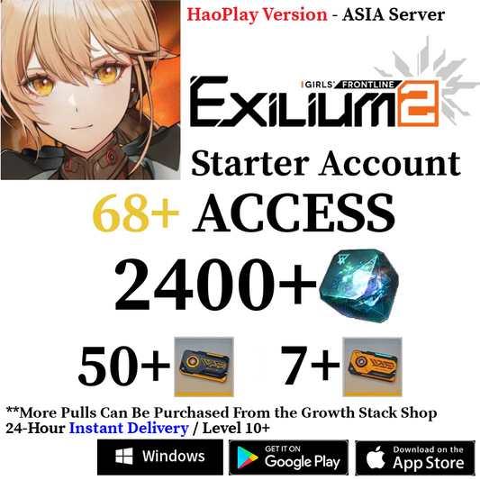 [HaoPlay - ASIA Server] [INSTANT] 2400+ Collapse Piece | GFL2 GIRLS' FRONTLINE 2: EXILIUM Starter Reroll Account