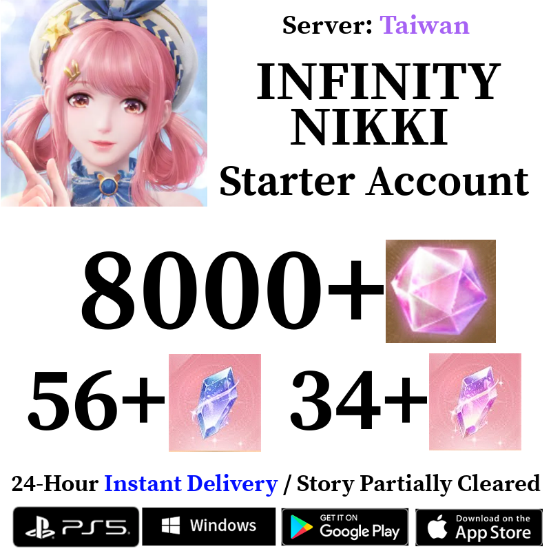 [TW] [INSTANT] 8000+ Diamonds | Infinity Nikki Starter Reroll Account