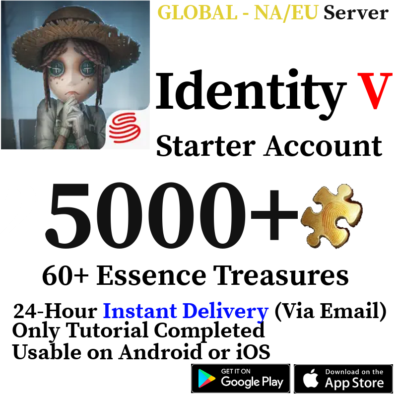 [GLOBAL - NA/EU Server] [INSTANT] 5000+ Clues Identity V Starter Fresh Account (Android/iOS)