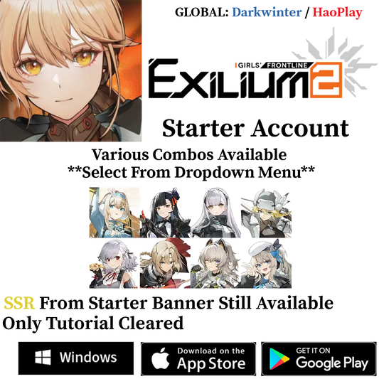 [GLOBAL - Darkwinter / HaoPlay] SSR Combo GFL2 GIRLS' FRONTLINE 2: EXILIUM Starter Account