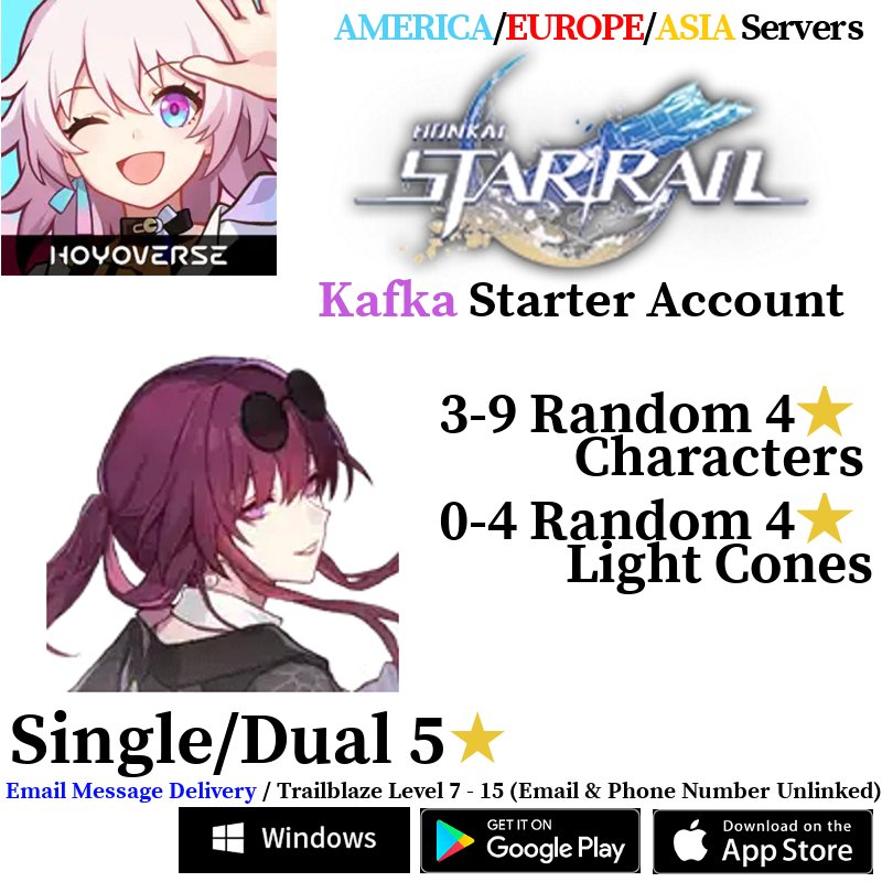 [AMERICA/EUROPE/ASIA] [INSTANT] Kafka Honkai: Star Rail Starter Fresh Account - Skye1204 Gaming Shop