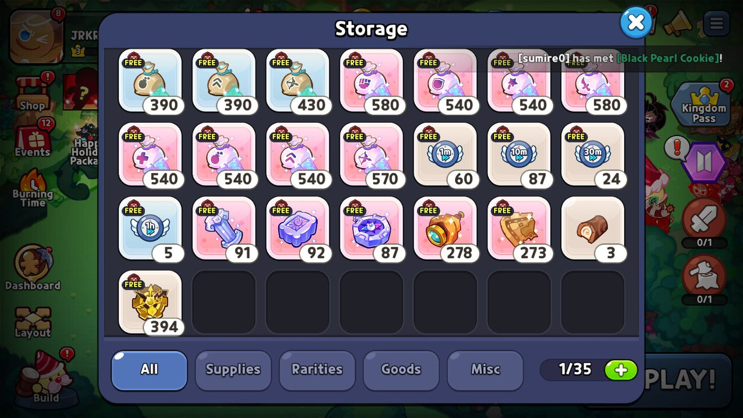 [GLOBAL/Hollyberry] 350,000+ Gems Sea Fairy Cookie Run: Kingdom Starter Account - Skye1204 Gaming Shop