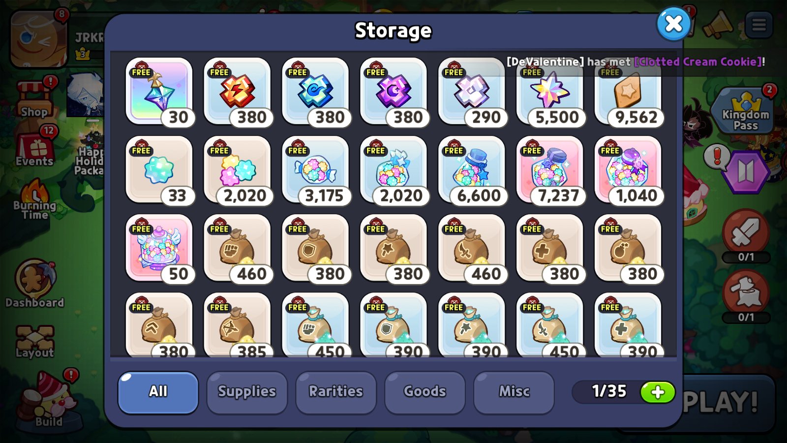 [GLOBAL/Hollyberry] 350,000+ Gems Sea Fairy Cookie Run: Kingdom Starter Account - Skye1204 Gaming Shop