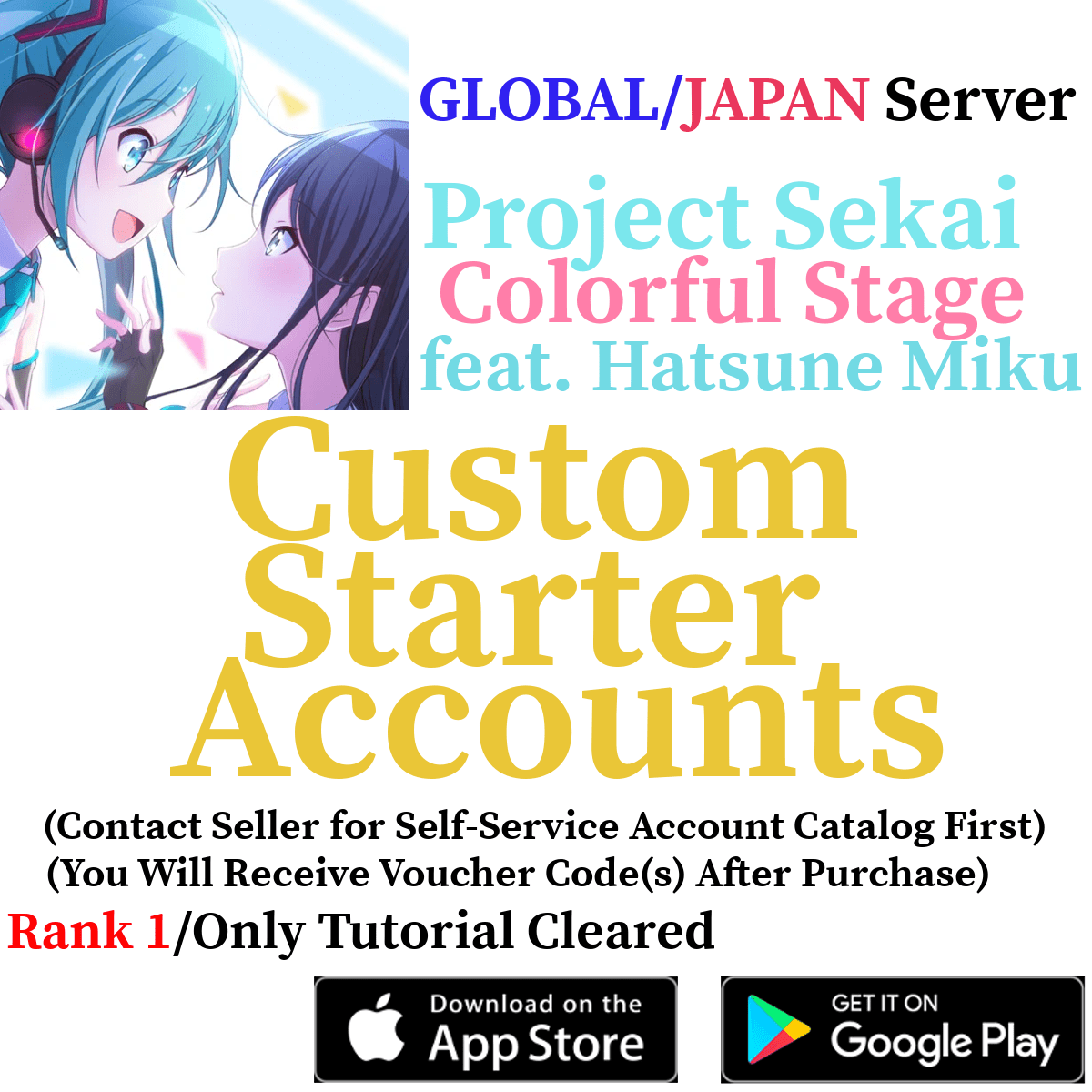 [GLOBAL/JP] [INSTANT] 4* Combo Custom Starter Accounts Voucher Code | Project Sekai Colorful Stage (pjsekai.moe) - Skye1204 Gaming Shop