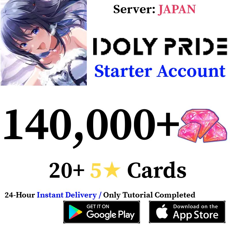 [JP] [INSTANT] 140000+ Gems, 20+ 5⭐ | Idoly Pride Starter Reroll Account - Skye1204 Gaming Shop