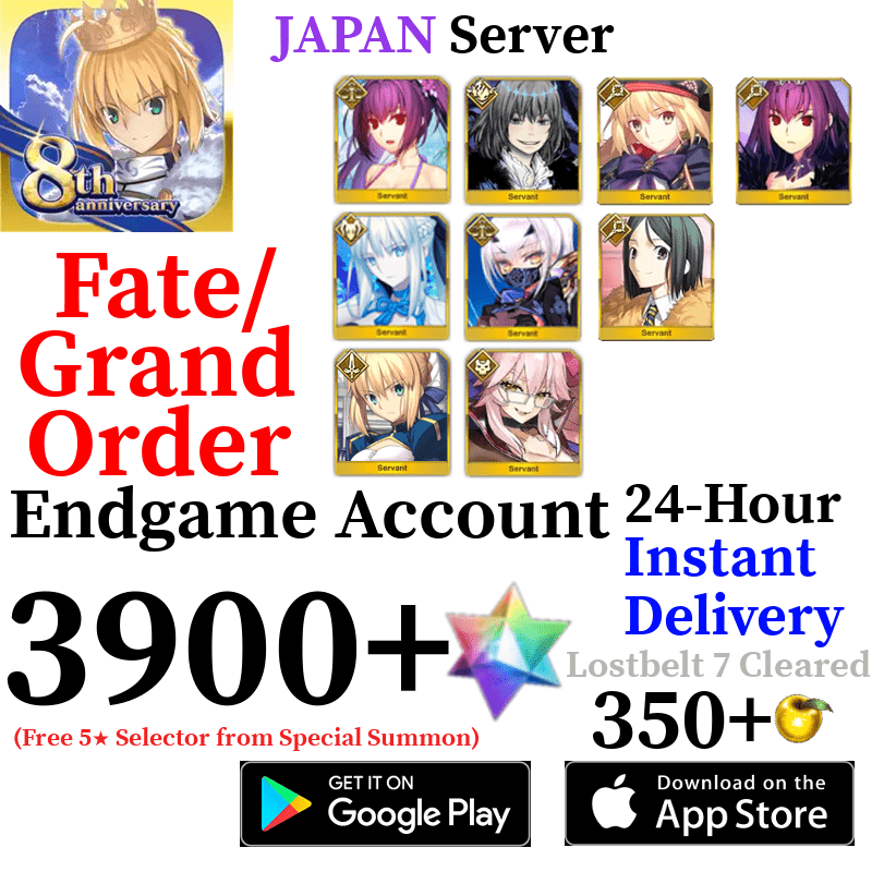 [JP] [INSTANT] Castoria + Oberon + Vitch + Lady Avalon + Morgan + Melusine Ruler + 3900+ SQ Fate Grand Order FGO Quartz Account - Skye1204 Gaming Shop