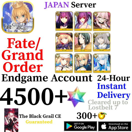 [JP] [INSTANT] Castoria + Vitch + Oberon + Skadi + Artoria Caster Berserker + Morgan 4500+ SQ Fate Grand Order FGO Quartz Reroll Account - Skye1204 Gaming Shop